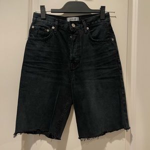 AGOLDE Black Bermuda Jean Shorts
